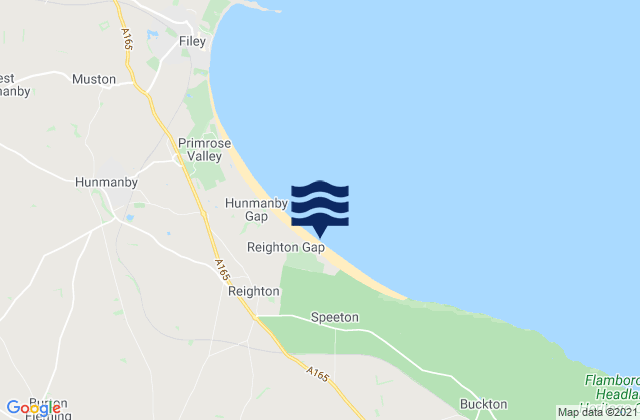 Karte der Gezeiten Reighton Sands Beach, United Kingdom