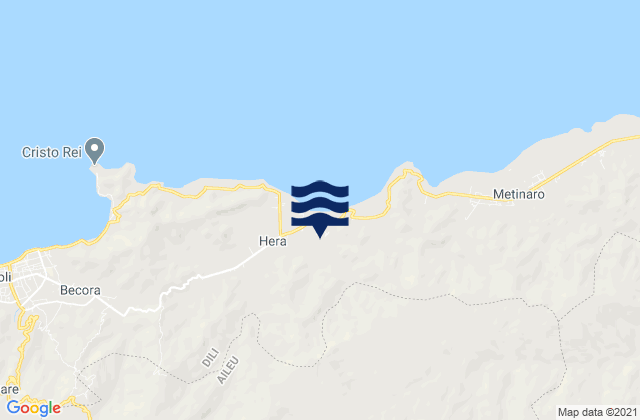 Karte der Gezeiten Remexio, Timor Leste