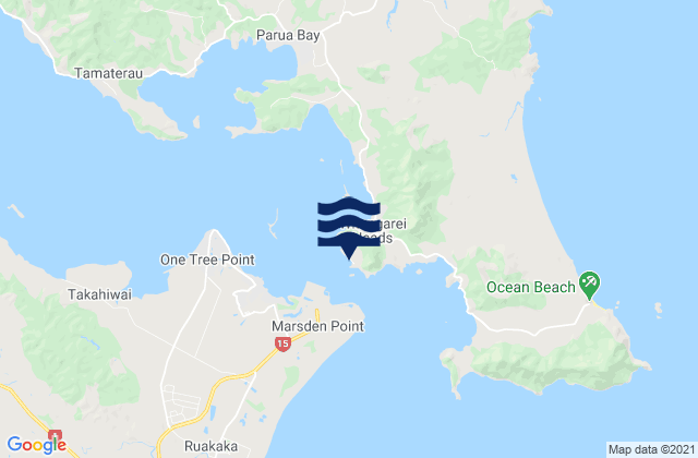 Karte der Gezeiten Reotahi Bay, New Zealand