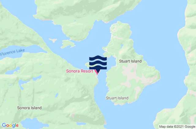 Karte der Gezeiten Resor Island, Canada