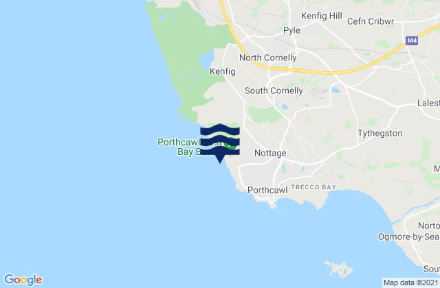 Karte der Gezeiten Rest Bay Beach, United Kingdom