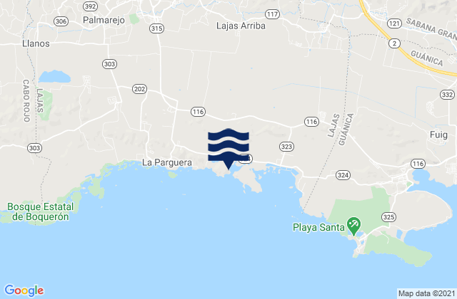 Karte der Gezeiten Retiro Barrio, Puerto Rico