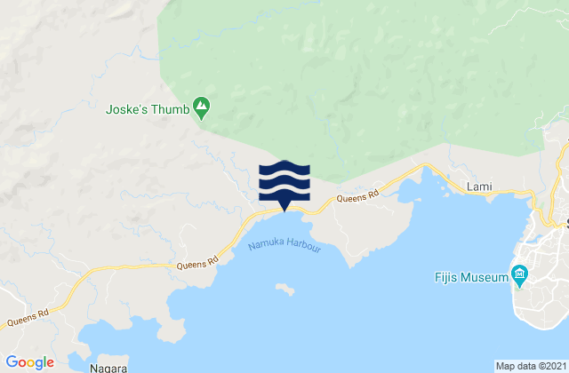 Karte der Gezeiten Rewa Province, Fiji