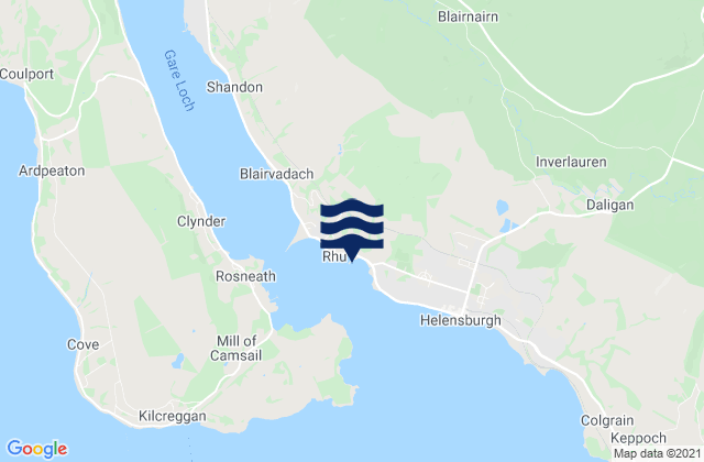 Karte der Gezeiten Rhu Marina, United Kingdom