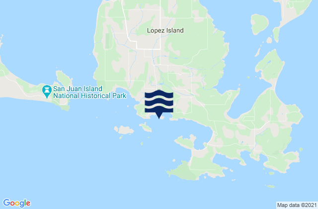 Karte der Gezeiten Richardson Lopez Island, United States