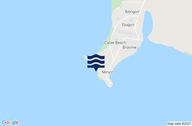 Karte der Gezeiten Riddell Beach, Australia