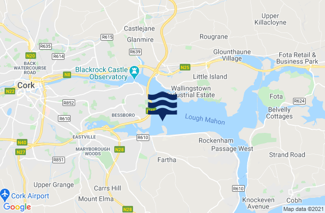 Karte der Gezeiten Ring Mahon Strand, Ireland