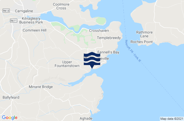 Karte der Gezeiten Ringabella Bay, Ireland