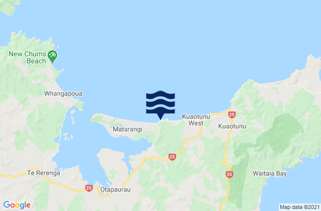 Karte der Gezeiten Rings Beach, New Zealand