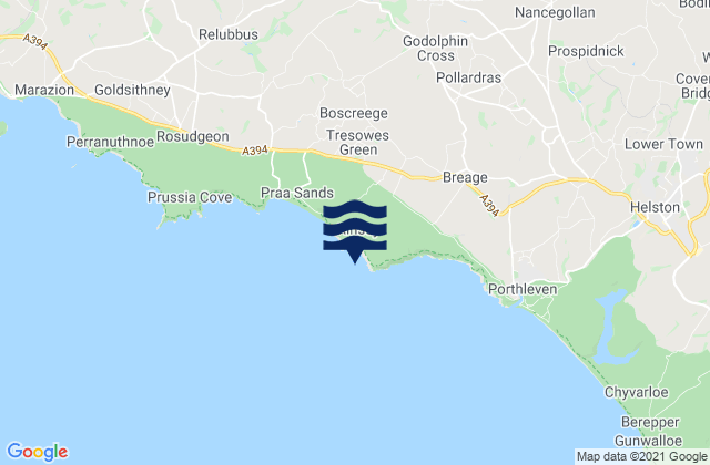 Karte der Gezeiten Rinsey Head Beach, United Kingdom