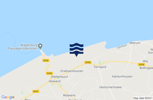 Karte der Gezeiten Rinsumageast, Netherlands