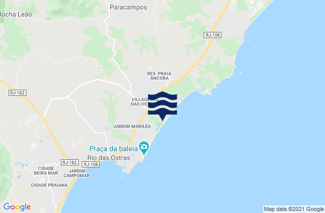 Karte der Gezeiten Rio das Ostras, Brazil