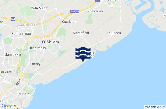 Karte der Gezeiten Risca, United Kingdom