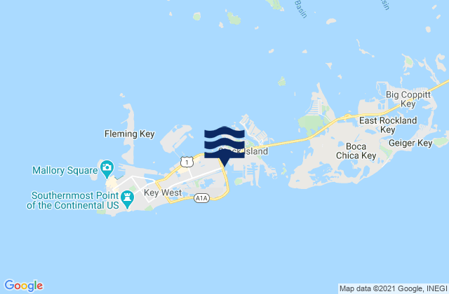 Karte der Gezeiten Riveria Canal Key West, United States