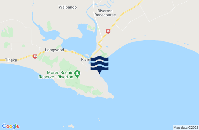 Karte der Gezeiten Riverton/Aparima, New Zealand