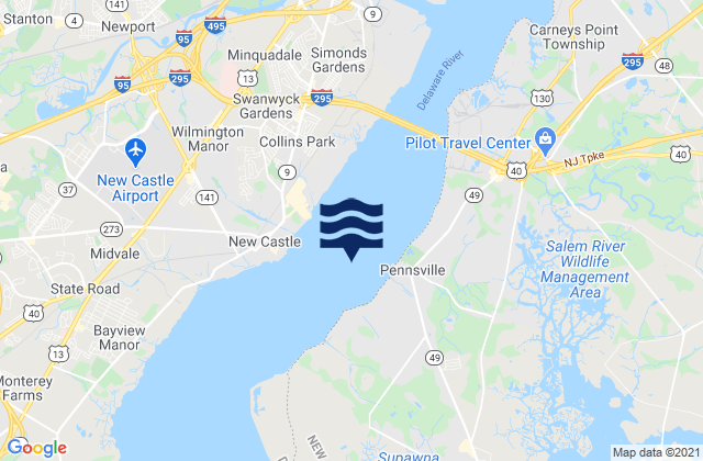 Karte der Gezeiten Riverview Beach 0.75 n.mi. west of, United States