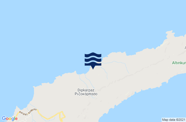 Karte der Gezeiten Rizokárpaso, Cyprus