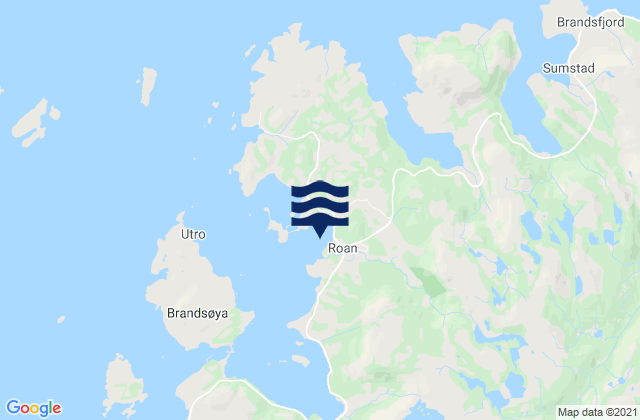 Karte der Gezeiten Roan, Norway