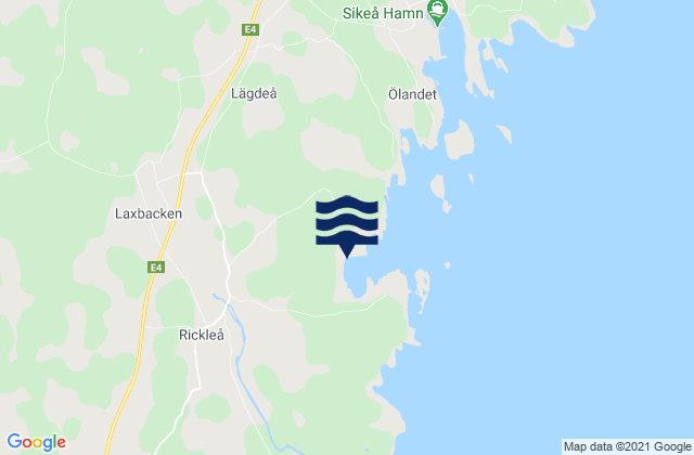 Karte der Gezeiten Robertsfors Kommun, Sweden