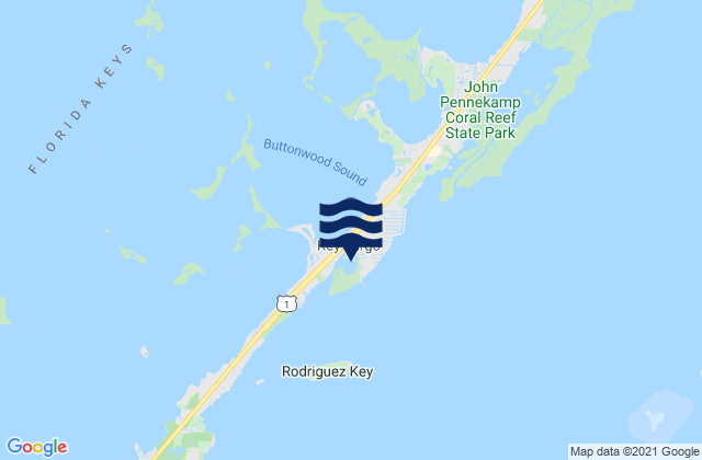 Karte der Gezeiten Rock Harbor Key Largo, United States