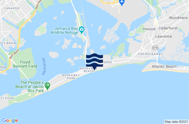Karte der Gezeiten Rockaway Beach Queens, United States