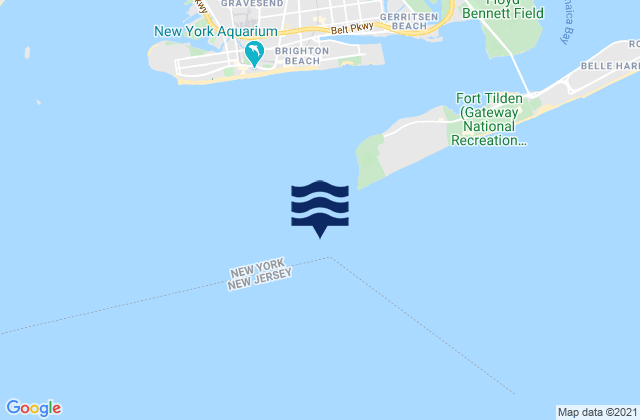 Karte der Gezeiten Rockaway Inlet Jetty 1 mile SW of, United States