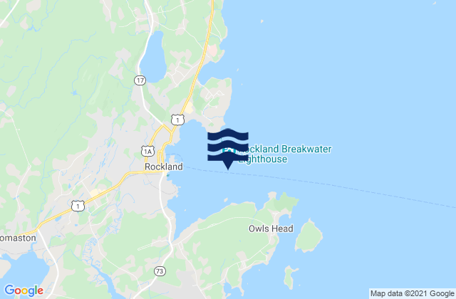 Karte der Gezeiten Rockland Harbor Breakwater, United States