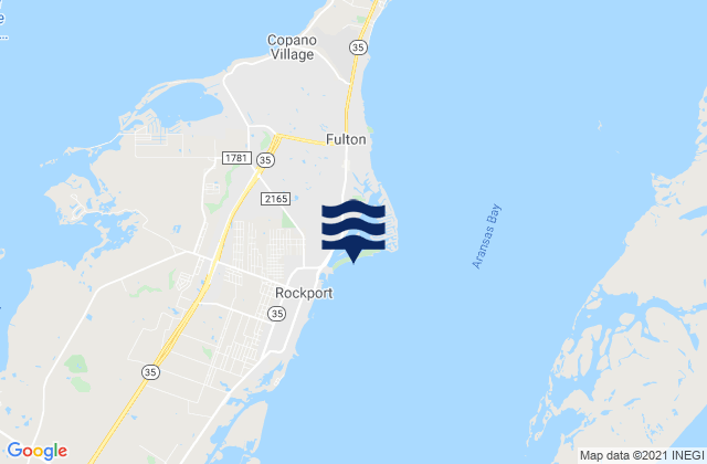 Karte der Gezeiten Rockport Beach, United States