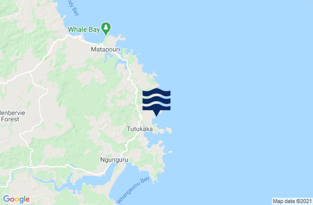 Karte der Gezeiten Rocky Bay, New Zealand