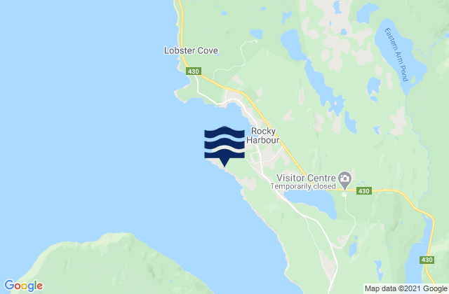 Karte der Gezeiten Rocky Harbour, Canada