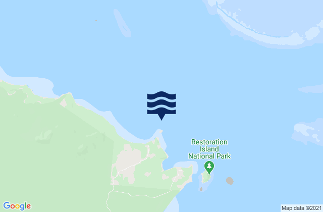 Karte der Gezeiten Rocky Island, Australia