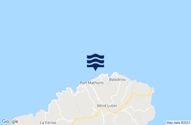 Karte der Gezeiten Rodriguez Island, Reunion