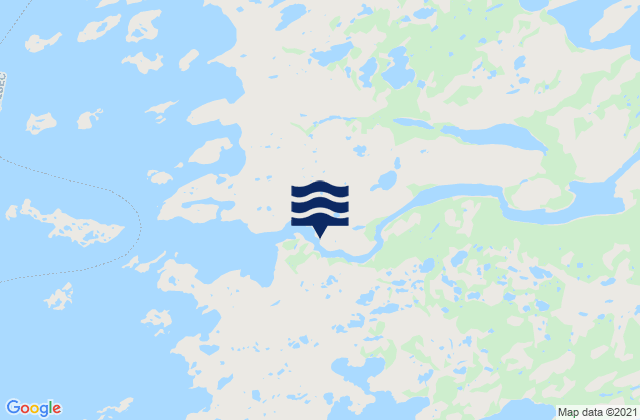 Karte der Gezeiten Roggan River, Canada