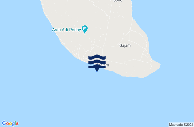 Karte der Gezeiten Rokoro, Indonesia