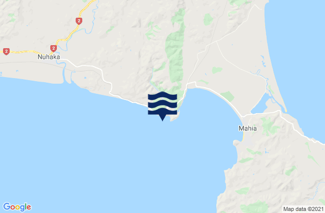 Karte der Gezeiten Rolling Stones (Mahia Peninsula), New Zealand