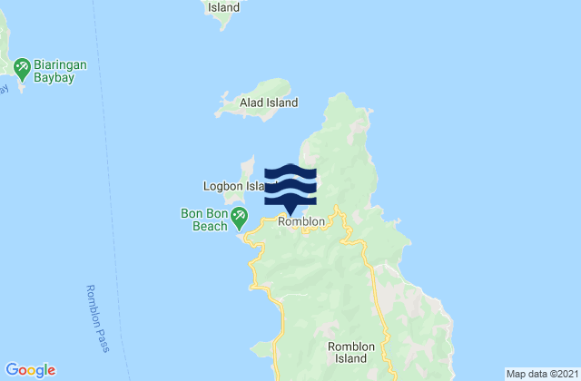 Karte der Gezeiten Romblon, Philippines