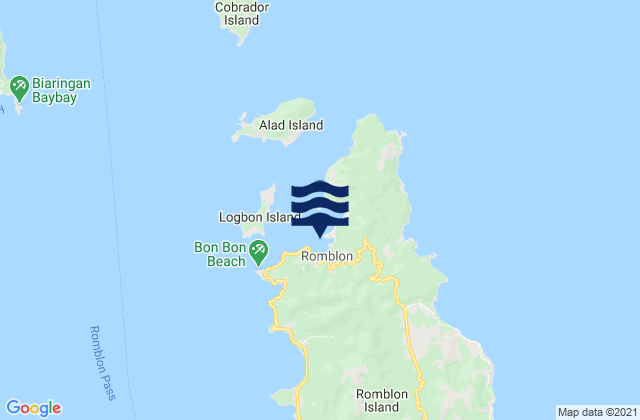 Karte der Gezeiten Romblon Romblon Island, Philippines
