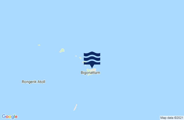 Karte der Gezeiten Rongerik Atoll, Micronesia