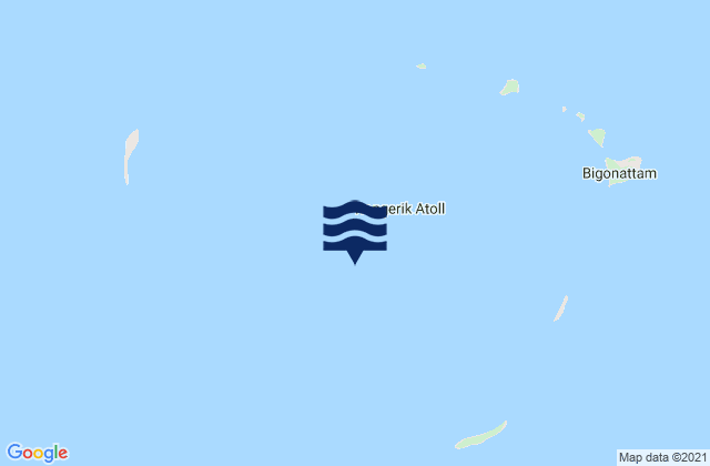 Karte der Gezeiten Rongrik Atoll, Marshall Islands