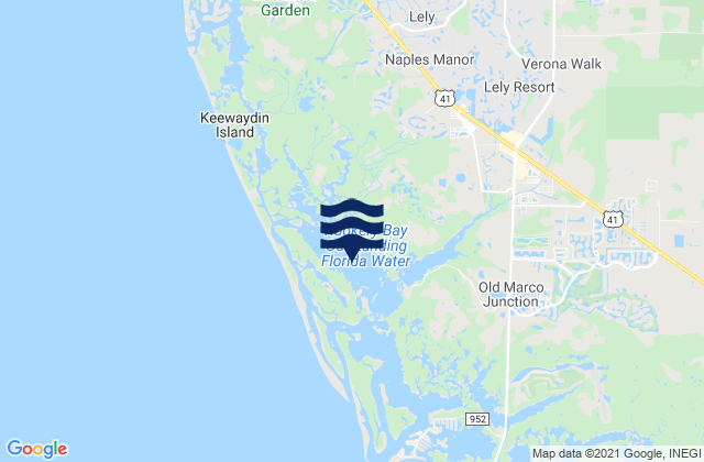 Karte der Gezeiten Rookery Bay, United States