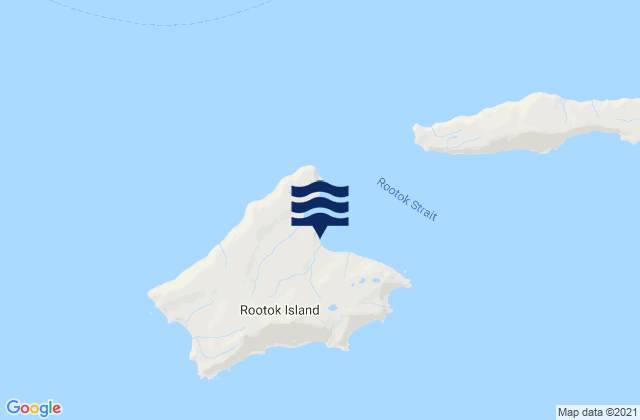 Karte der Gezeiten Rootok Island, United States