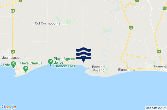 Karte der Gezeiten Rosario, Uruguay