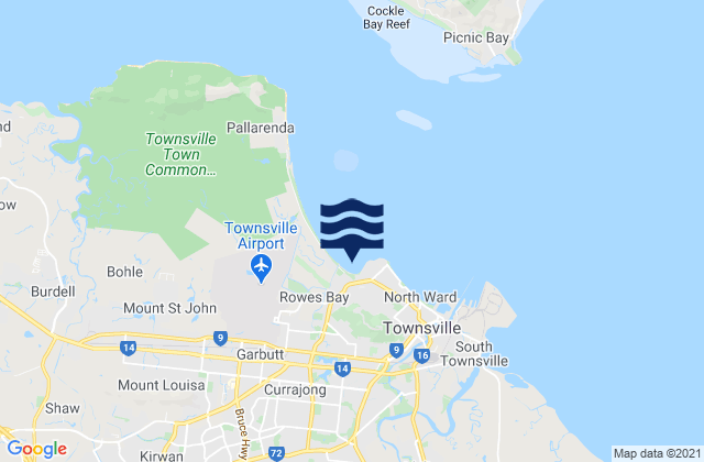 Karte der Gezeiten Rose Bay, Australia