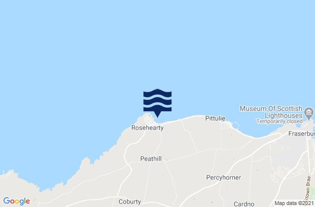 Karte der Gezeiten Rosehearty Beach, United Kingdom