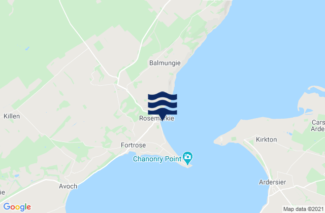 Karte der Gezeiten Rosemarkie Beach, United Kingdom