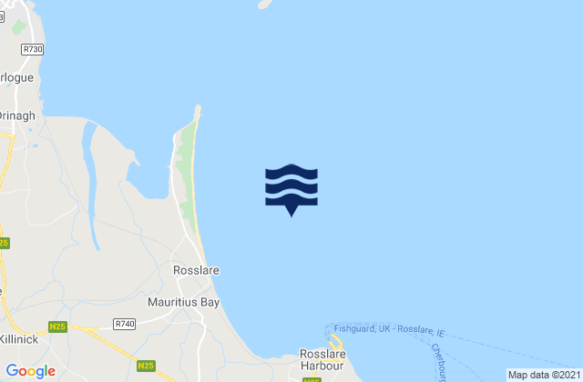 Karte der Gezeiten Rosslare Bay, Ireland