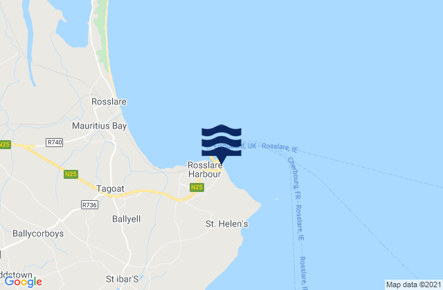 Karte der Gezeiten Rosslare Port, Ireland
