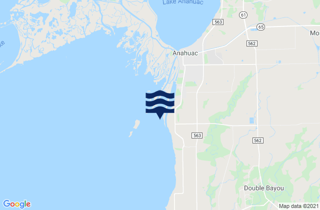 Karte der Gezeiten Round Point Trinity Bay, United States