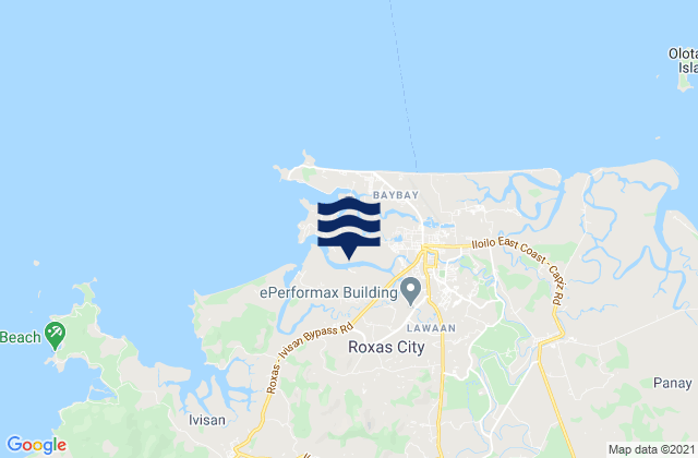 Karte der Gezeiten Roxas City, Philippines