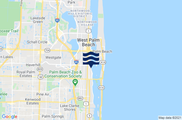 Karte der Gezeiten Royal Palm Estates, United States